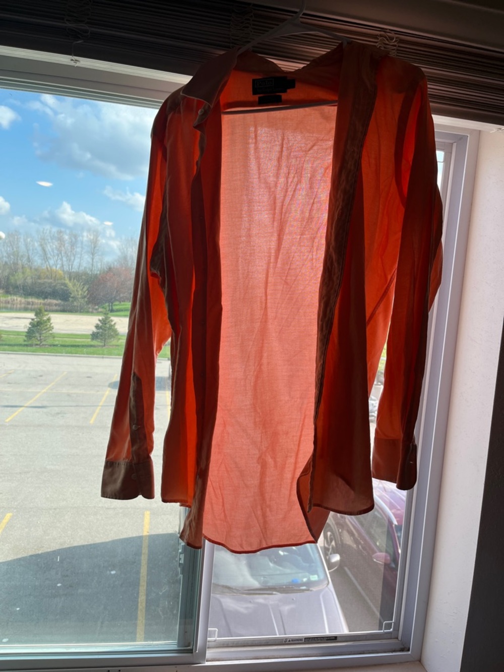 Ralph Lauren Orange Lightweight Button-Front Shirt Jacket